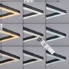 Kelar Plafonnier LED Couleur bois, Noir, 1 lumière, Télécommandes