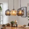 Ripoll Suspension, Boule lumineuse, Suspension Ambre, Fumé, 3 lumières