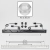 Ripoll Suspension, Boule lumineuse, Suspension Clair, 4 lumières