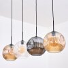 Ripoll Suspension, Boule lumineuse, Suspension Ambre, Clair, Fumé, 4 lumières