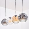 Ripoll Suspension, Boule lumineuse, Suspension Ambre, Clair, Fumé, 4 lumières