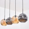 Ripoll Suspension, Boule lumineuse, Suspension Ambre, Fumé, 4 lumières