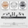 Ripoll Suspension, Boule lumineuse, Suspension Ambre, Clair, Fumé, 4 lumières