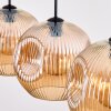 Ripoll Suspension, Boule lumineuse, Suspension Ambre, 4 lumières