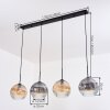 Ripoll Suspension, Boule lumineuse, Suspension Ambre, Clair, Fumé, 4 lumières