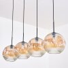 Ripoll Suspension, Boule lumineuse, Suspension Ambre, Clair, 4 lumières