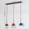 Koyoto Suspension, Boule lumineuse, Suspension Bleu, Vert, Clair, Cuivré, 3 lumières