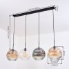 Ripoll Suspension, Boule lumineuse, Suspension Ambre, Clair, Fumé, 4 lumières