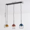 Koyoto Suspension, Boule lumineuse, Suspension Bleu, Or, Clair, Cuivré, 3 lumières