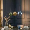 Koyoto Suspension, Boule lumineuse, Suspension Bleu, Or, Vert, 3 lumières