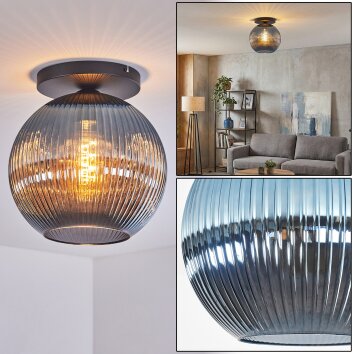 Koyoto Plafonnier, Boule lumineuse 30 cm Bleu, 1 lumière