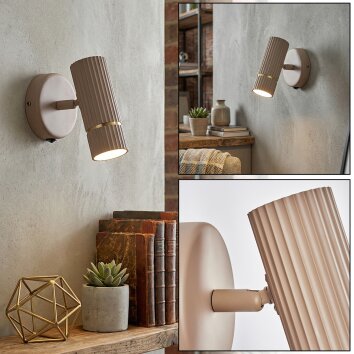 Wolar Applique murale, Spot mural LED Sable, 1 lumière