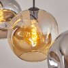 Ripoll Suspension, Boule lumineuse, Suspension Ambre, Fumé, 3 lumières