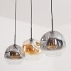 Ripoll Suspension, Boule lumineuse, Suspension Ambre, Clair, Fumé, 3 lumières