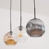 Ripoll Suspension, Boule lumineuse, Suspension Ambre, Clair, Fumé, 3 lumières
