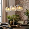 Ripoll Suspension, Boule lumineuse, Suspension Ambre, Clair, Fumé, 3 lumières