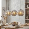 Ripoll Suspension, Boule lumineuse, Suspension Chrome, Fumé, 3 lumières
