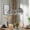 Ripoll Suspension, Boule lumineuse, Suspension Clair, Fumé, 3 lumières