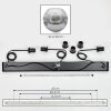 Ripoll Suspension, Boule lumineuse, Suspension Clair, Fumé, 3 lumières