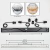 Ripoll Suspension, Boule lumineuse, Suspension Ambre, Clair, Fumé, 3 lumières