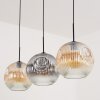 Ripoll Suspension, Boule lumineuse, Suspension Ambre, Clair, Fumé, 3 lumières