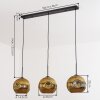 Ripoll Suspension, Boule lumineuse, Suspension Or, 3 lumières