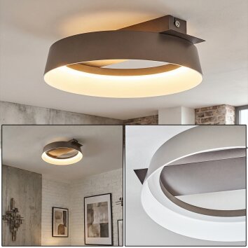 Jelok Plafonnier LED Brun, 1 lumière