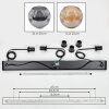 Ripoll Suspension, Boule lumineuse, Suspension Ambre, Fumé, 3 lumières