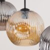 Ripoll Suspension, Boule lumineuse, Suspension Ambre, Fumé, 3 lumières