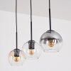 Koyoto Suspension, Boule lumineuse, Suspension Ambre, Clair, Fumé, 3 lumières