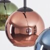 Koyoto Suspension, Boule lumineuse, Suspension Bleu, Vert, Cuivré, 3 lumières