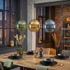 Koyoto Suspension, Boule lumineuse, Suspension Bleu, Or, Vert, 3 lumières