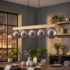 Gastor Suspension, Boule lumineuse, Suspension Écru, Noir, 5 lumières