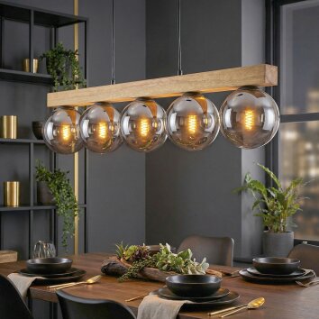 Gastor Suspension, Boule lumineuse, Suspension Écru, Noir, 5 lumières