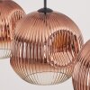 Ripoll Suspension, Boule lumineuse, Suspension Clair, Cuivré, 3 lumières