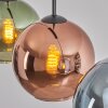Koyoto Suspension, Boule lumineuse, Suspension Bleu, Vert, Cuivré, 3 lumières