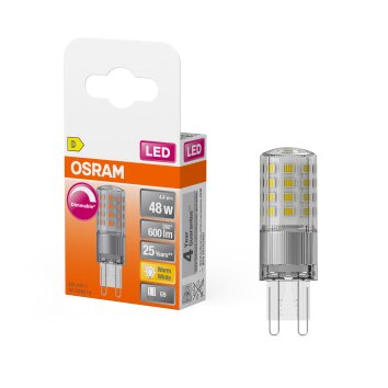 Luminaires Osram G9 LED 4.4 Watt blanc chaud dimmable 600 Lumen