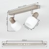 Sivol Plafonnier, Spot de plafond Nickel mat, Sable, 2 lumières