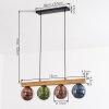 Gastor Suspension, Boule lumineuse, Suspension Écru, Noir, 4 lumières