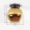 Koyoto Plafonnier, Boule lumineuse 30 cm Or, 1 lumière