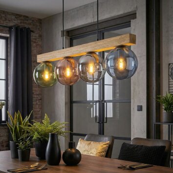 Gastor Suspension, Boule lumineuse, Suspension Écru, Noir, 4 lumières