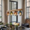 Gastor Suspension, Boule lumineuse, Suspension Écru, Noir, 4 lumières