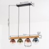 Gastor Suspension, Boule lumineuse, Suspension Écru, Noir, 4 lumières