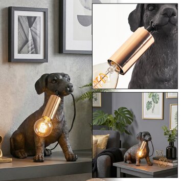 Jomil Lampe à poser Or, Noir, 1 lumière