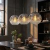 Ripoll Suspension, Boule lumineuse, Suspension Clair, Fumé, 3 lumières