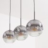 Ripoll Suspension, Boule lumineuse, Suspension Clair, Fumé, 3 lumières