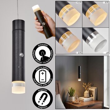 Molten Suspension, Suspension LED Noir, 1 lumière