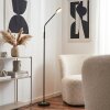 Kavin Lampadaire LED Chrome, Noir, 1 lumière