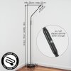 Kavin Lampadaire LED Chrome, Noir, 1 lumière