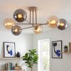 Gastor Plafonnier, Boule lumineuse 80 cm Sable, 6 lumières